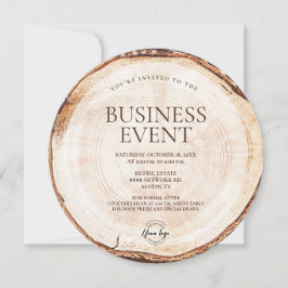 Rustikales Business Event Holzkörner kundenspezifi Einladung