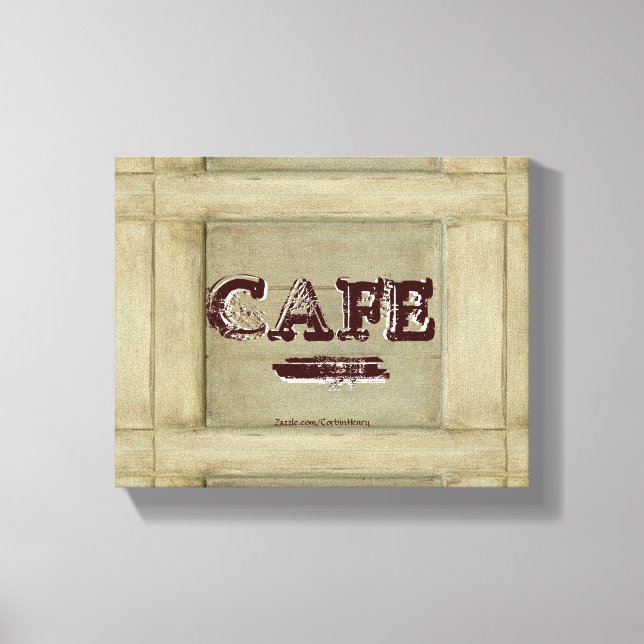 Rustikales Café Küche Canvas Print - Age Paint 2.0 Leinwanddruck (Vorderseite)