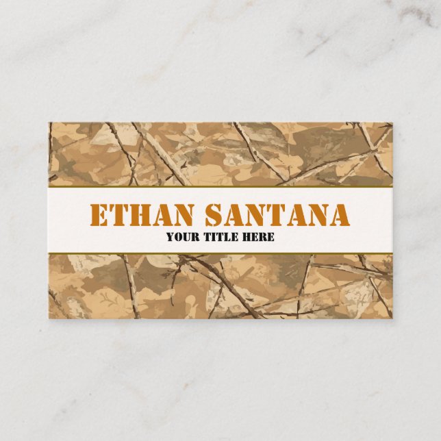 Rustikales Camouflage Visitenkarte (Vorderseite)