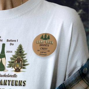 Rustikales Camp Bach Bride Crew Abzeichen Name u Button