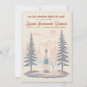 Rustikales Camping Bachelorette Einladung, 12x18 n Einladung