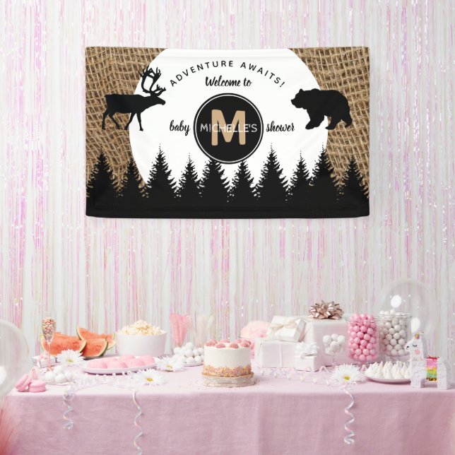 Rustikales Camping Outdoor Adventure Baby Dusche Banner (Party)