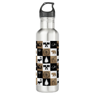 Rustikales Camping Outdoor Adventure Edelstahlflasche