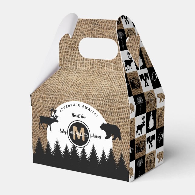 Rustikales Camping Outdoor Adventure Geschenkschachtel (Vorderseite)