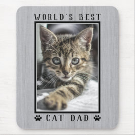 Rustikales Cat Vater Paw Prints Foto Mousepad