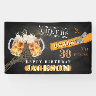Rustikales Chalkboard Cheers & Bers JEGLICHES JAHR Banner