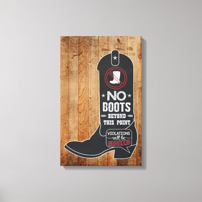 Rustikales Chalkboard Einstiegszeichen Leinwanddruck (Vorderseite)