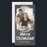 Rustikales Chalkboard Foto Weihnachtskarte Feiertagskarte<br><div class="desc">Diese rustikale Weihnachts- oder Urlaubskarte zeichnet sich durch ein charmantes Design aus. Die einfache Vorlage erlaubt es Ihnen,  Ihr eigenes Foto hochzuladen.</div>