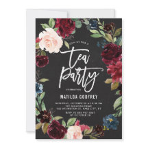 Rustikales Chalkboard Herbst Blumenrahmen Tee Part