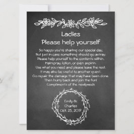 Rustikales Chalkboard-Look Hochzeitssymbol