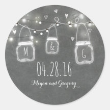 Rustikales Chalkboard Mason Jar Lights Hochzeit