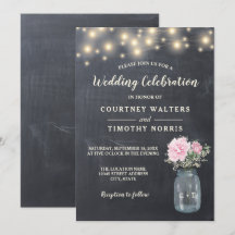 Rustikales Chalkboard Peony Floral Mason Jar | Hoc