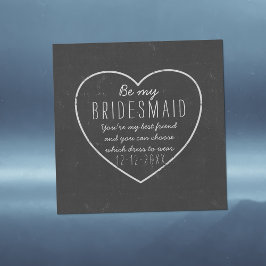 Rustikales Chalkboardherz ist mein Vorschlag für e Magneteinladung