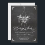 Rustikales Chandelier - Einladung - Chalkboard<br><div class="desc">Diese stilvollen Feierlichkeiten fügen Ihrem Feiertag eine moderne und elegante Touch hinzu.Design © www.berryberrysweet.com</div>