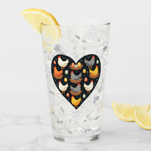 Rustikales Charm Cotattcore Farm Chicken Muster Glas