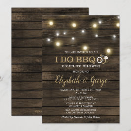 Rustikales Chic Barn Wood I Do GRILLEN Paare Dusch Einladung