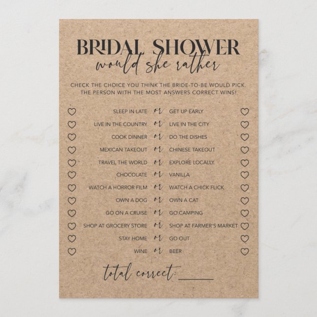 Rustikales Chic Brautparty würde sie eher spielen (Vorderseite)