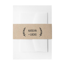 Rustikales Chic Imitate Kraft Braut und Groom Wedd