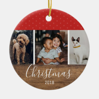 Rustikales Chic Modern Multi-Foto Keramik Ornament