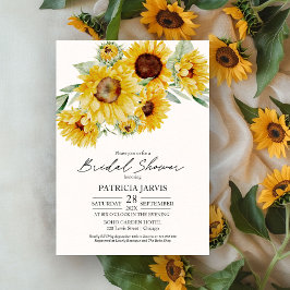 Rustikales Chic Sunflower Brautparty Einladung