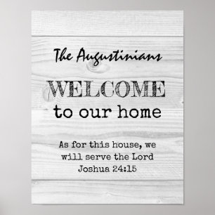 Rustikales Christlich WELCOME Poster