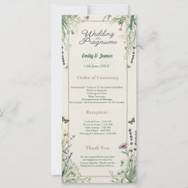 Rustikales Cotages Hochzeitsprogramm