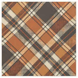 Rustikales Cotattecore Orange und Beige Kariertes Stoff