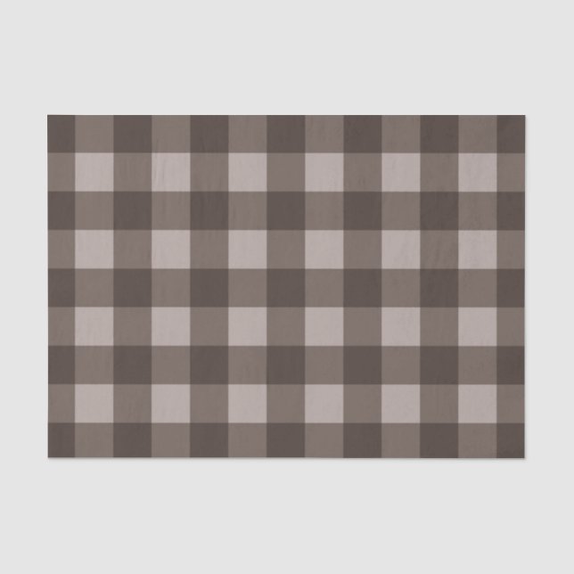 Rustikales Country Brown Tartan Kariertes Muster d Seidenpapier (Vorderseite)