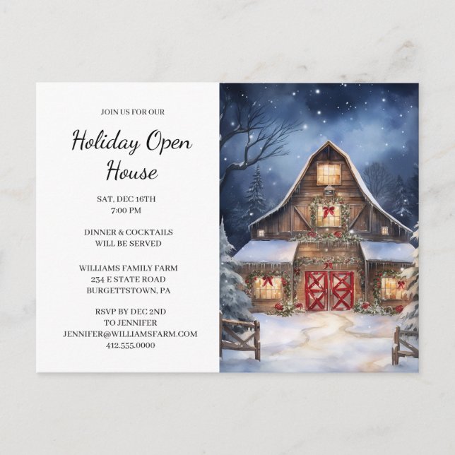 Rustikales Country Business Company Weihnachten Pa Postkarte (Vorderseite)
