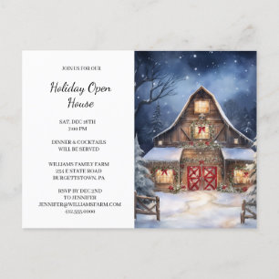 Rustikales Country Business Company Weihnachten Pa Postkarte
