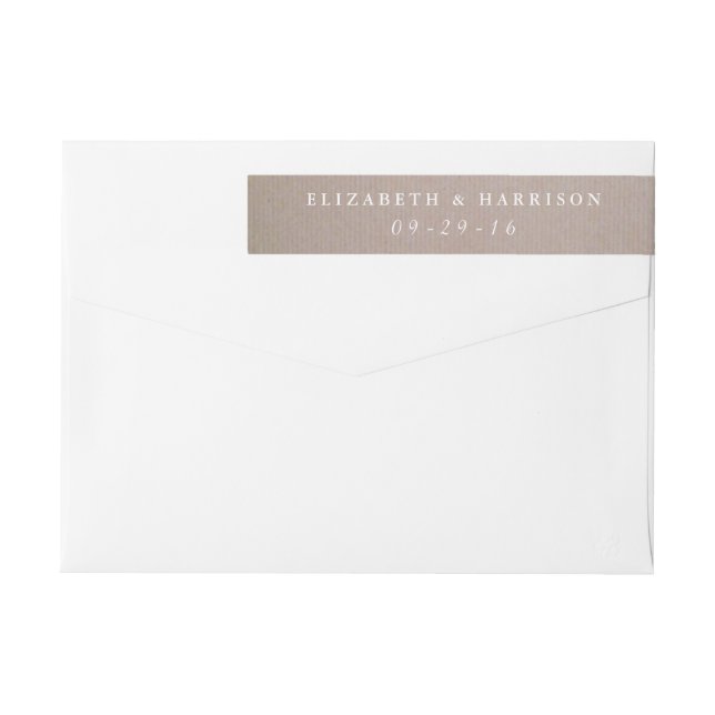 Rustikales Country Kraft Wedding (Rückseite)