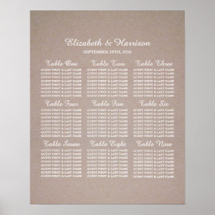 Rustikales Country Kraft Wedding Poster