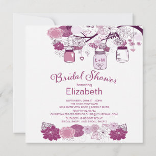 Rustikales Country Mason Jar Brautparty Einladung