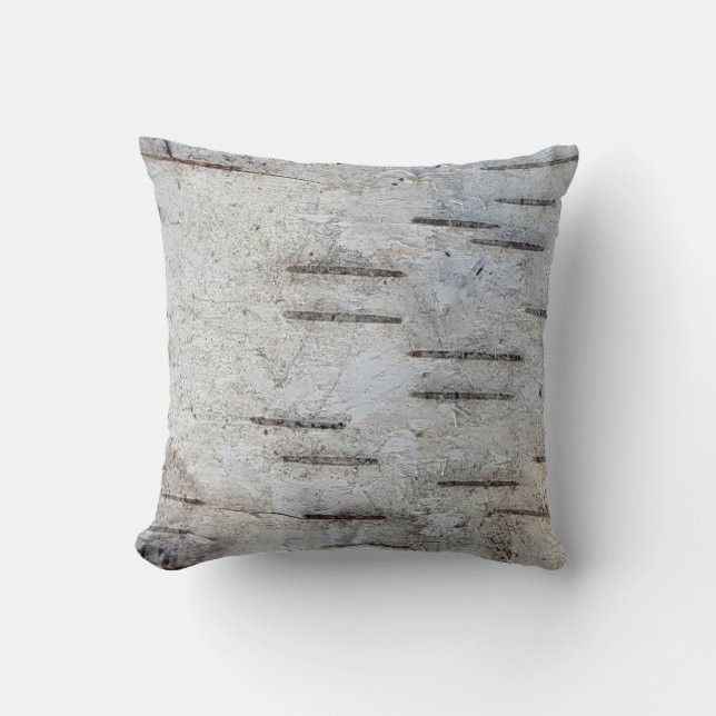 Rustikales Country Nature Classic Birch Bark Foto Kissen (Vorderseite)