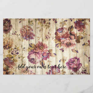 Rustikales Country Pink Roses Journal Scrapbook Pa