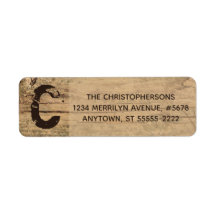 Rustikales Country Wood Monogramm