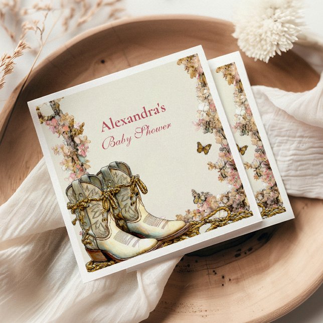 Rustikales Cowgirl Boots Baby Dusche Serviette (Von Creator hochgeladen)