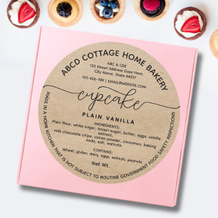 Rustikales Cupcake Label Hütte Label Runder Aufkleber