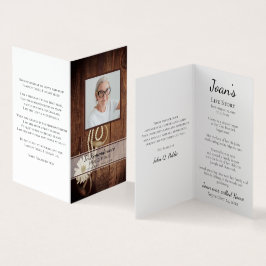 Rustikales Daisy and Horse Bit Beerdigung Gedenkge Visitenkarten