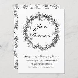 Rustikales Dankeschön Erntedank Dinner Einladung