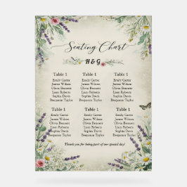 Rustikales Deckblatt für Hochzeitssitze Acrylschild