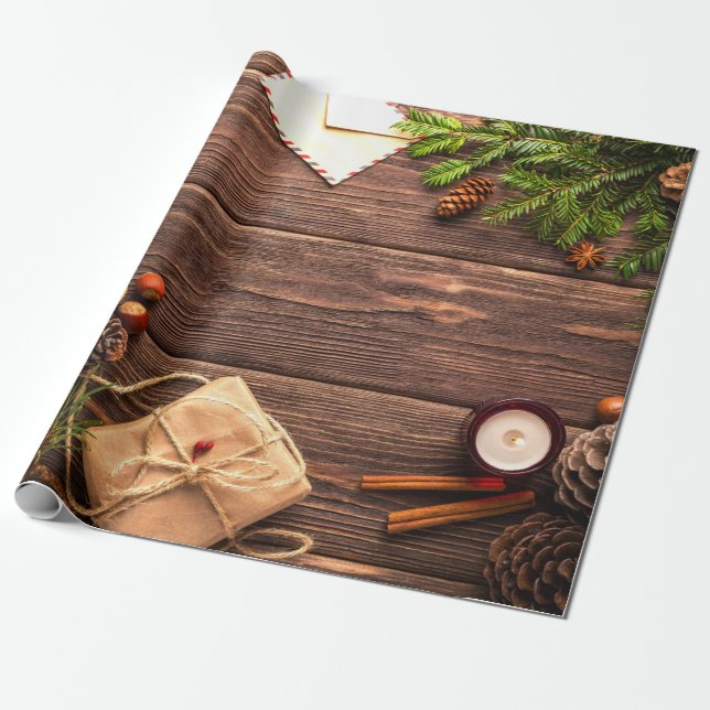 Rustikales Design Geschenkpapier (Ungerollt)