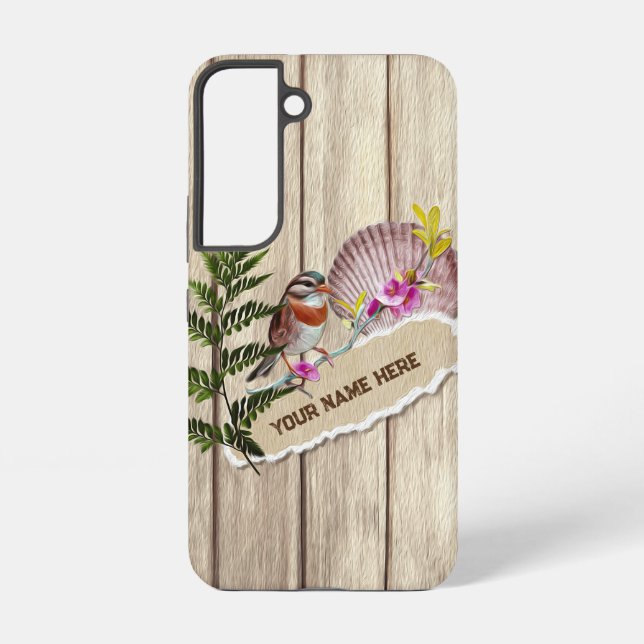 Rustikales Drehpapier Holzölfarbe Persönliche Beze Samsung Galaxy Hülle (Rückseite)