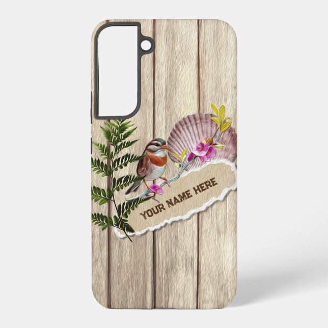Rustikales Drehpapier Holzölfarbe Persönliche Beze Samsung Galaxy Hülle (Rückseite)