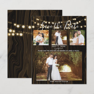 Rustikales Dunkles Holz & Lichter 4 Foto Save-the-