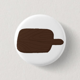 Rustikales dunkles Holz-Schneidbrett für die Küche Button