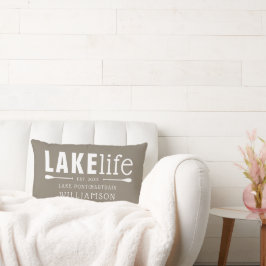 Rustikales Dusty Sand Lake Personalisiert Lendenkissen