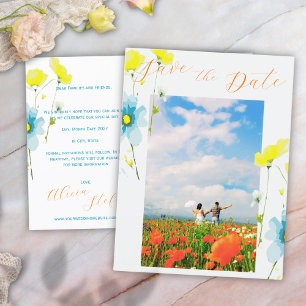 Rustikales Einfaches 1 Foto Save the Date Postkarte