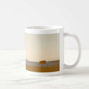 Rustikales einsames Buffalo-Foto aus den Badlands Kaffeetasse