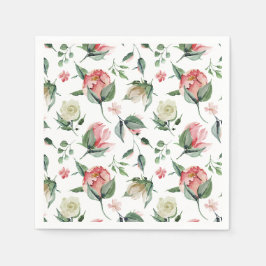 Rustikales Elegance Rosa Brautparty Serviette
